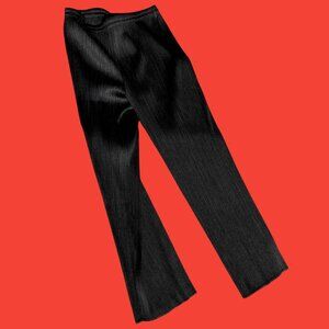 PLEATS PLEASE Issey Miyake Women's Black Trousers Pants Pleated Size 4 L XL